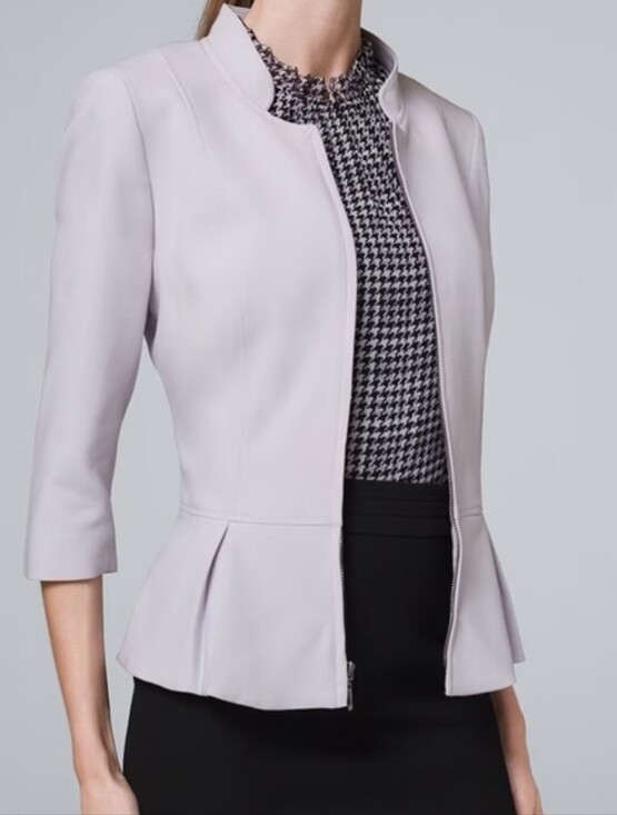 White House Black Market Jackets & Blazers - WHBM Flirty-Hem Peplum Blazer in Women's 6